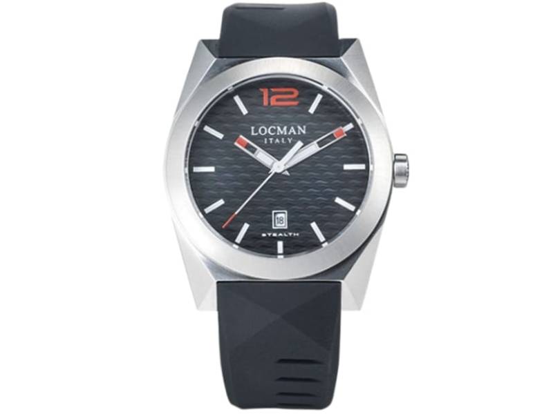 OROLOGIO UOMO QUARZO ACCIAIO/SILICONE STEALTH LOCMAN 0810A01S-00BKRDSK