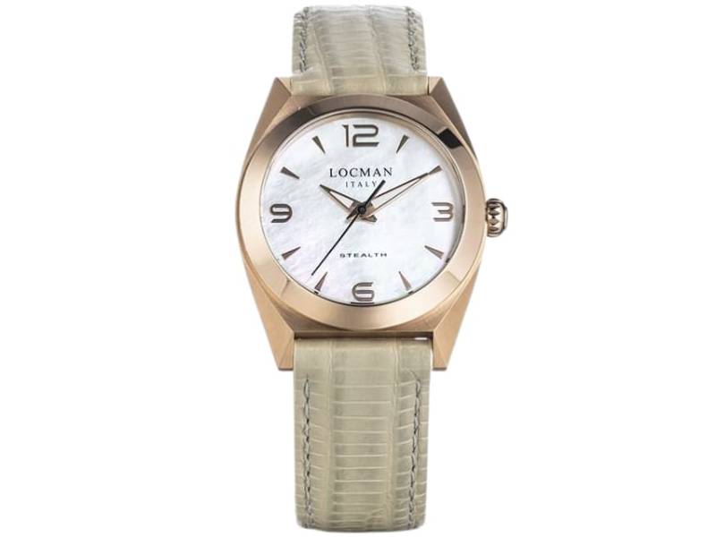 WOMEN'S WATCH QUARTZ PVD/LEATHER LOCMAN 0804R14R-RRMWRGPA