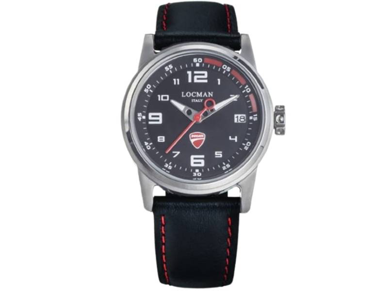 MEN'S WATCH QUARTZ STEEL/LEATHER DUCATI LOCMAN D106A01S-00BKRPKR