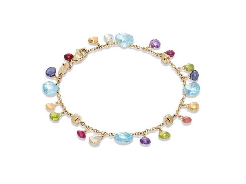 BRACCIALE ORO GIALLO E PIETRE MULTICOLORE PARADISE MARCO BICEGO BB2584-MIX01T