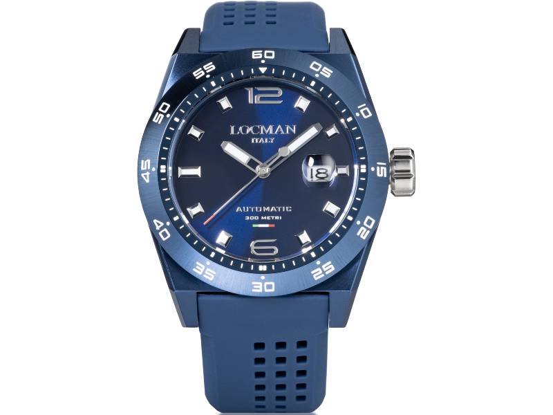 AUTOMATIC MEN'S WATCH STEEL /SILICONE STEALTH 3000MT LOCMAN 02200B2A-BLBLNKS2B