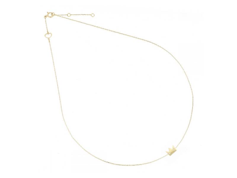 18KT YELLOW GOLD CROWN NECKLACE LES PETITS DE MAMAN MAMAN ET SOPHIE GCPDMN