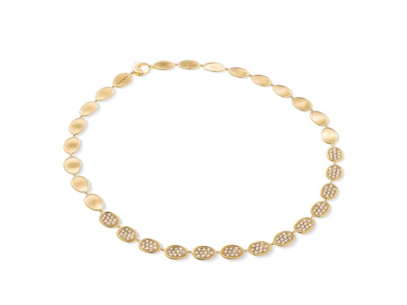 18KT YELLOW GOLD COLLIER WITH DIAMONDS LUNARIA ALTA MARCO BICEGO CB2263 B1 Y 2Y