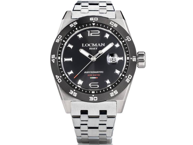 AUTOMATIC MEN'S WATCH STEEL /STEEL STEALTH 3000MT LOCMAN 0220A01A-0KBKNKB0