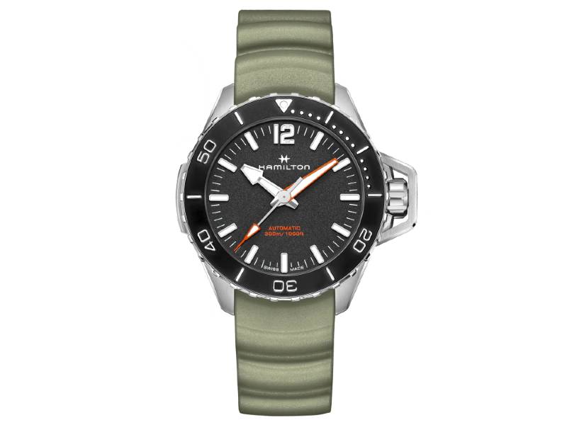 AUTOMATIC MEN'S WATCH STEEL/CAUCCIU' FROGMAN KHAKI NAVY HAMILTON H77825331