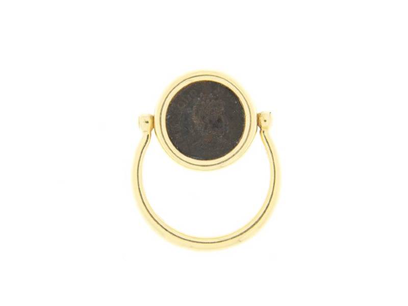 ANELLO IN ORO GIALLO CON MONETA ANTICA MONETE BULGARI AN008814