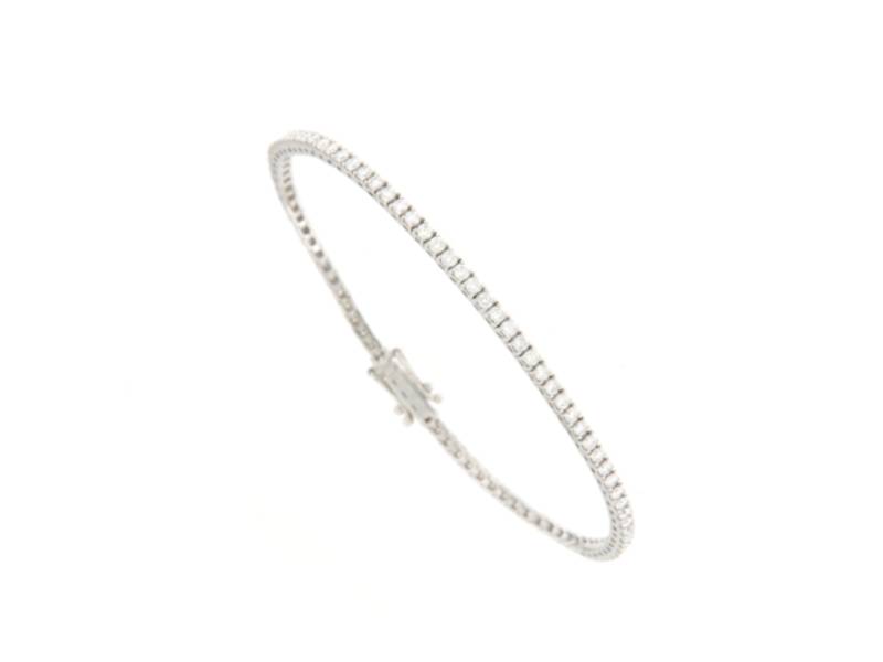 BRACCIALE TENNIS ORO BIANCO E DIAMANTI CT 2.10 E VS JUNIOR B 150