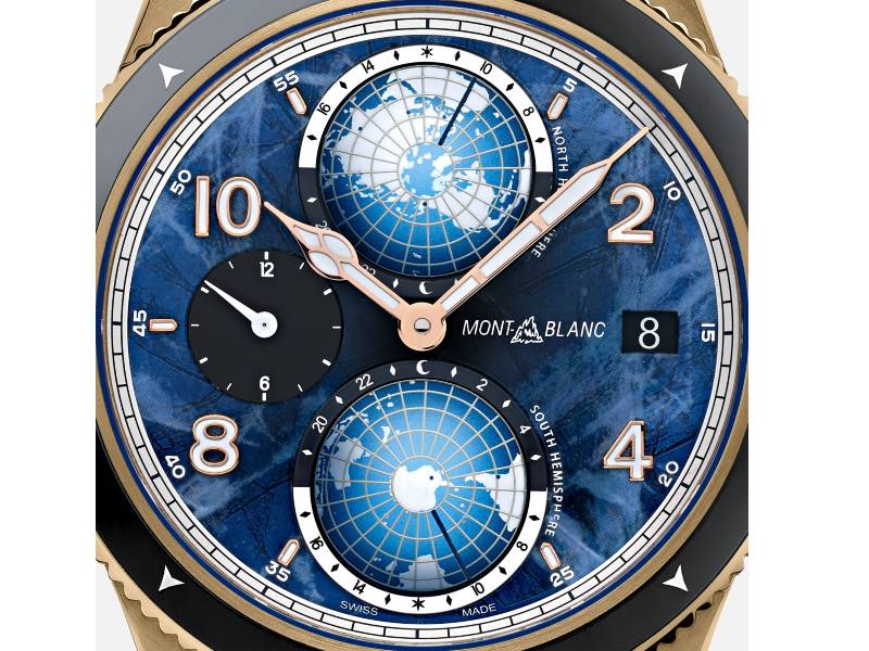 MEN'S AUTOMATIC WATCH BRONZE/LEATHER 1858 GEOSPHERE 0 OXYGEN LIMITED EDITION 1786 PZ MONTBLANC 129415