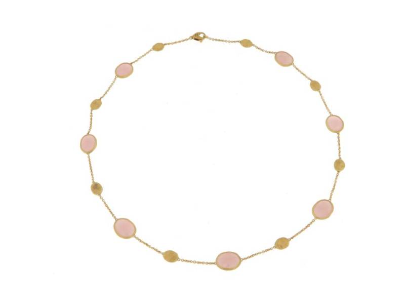 GIROCOLLO IN ORO GIALLO E QUARZO ROSA SIVIGLIA MARCO BICEGO CB1962-QRG01