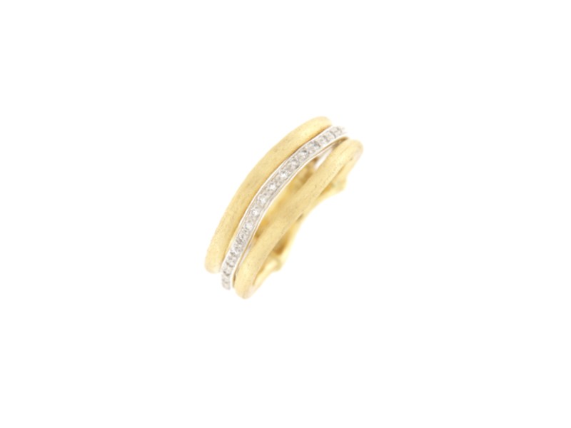 18 KT YELLOW AND WHITE GOLD RING WITH DIAMONDS JAIPUR LINK MARCO BICEGO AB478-B