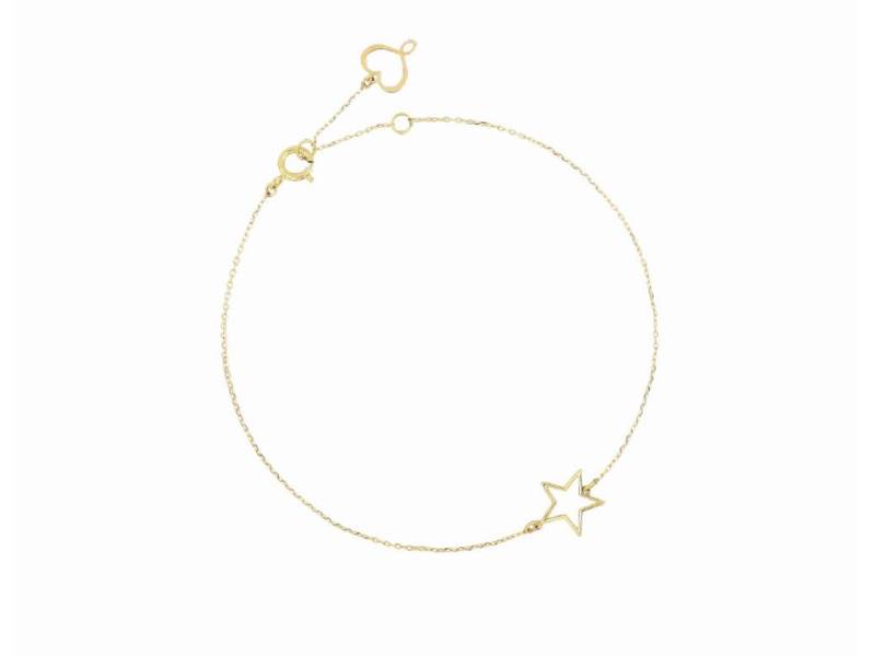 18KT YELLOW GOLD BRACELET WITH PERFORED STAR SEULEMENT MAMAN MAMAN ET SOPHIE BRSSO3TR