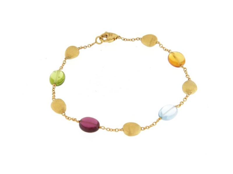 BRACCIALE ORO GIALLO E PIETRE MULTICOLORE CONFETTI GEMME MARCO BICEGO BB1153-MIX01