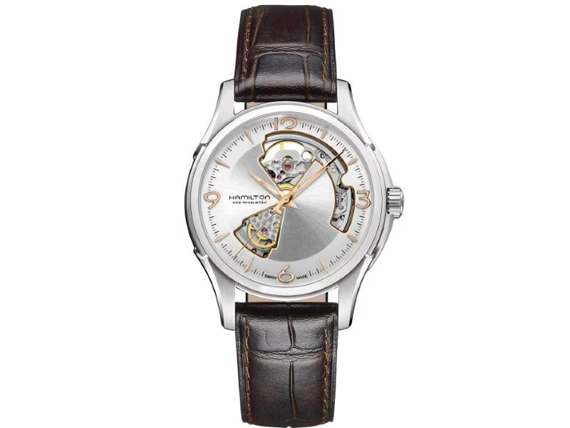 OROLOGIO UOMO AUTOMATICO ACCIAIO/PELLE OPEN HEART JAZZMASTER HAMILTON H32565555