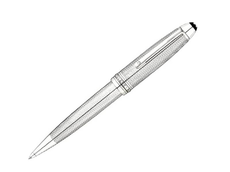 BALLPOINT PEN LE GRAND SILVER BARLEY MEISTERSTUCK MONTBLANC 104555