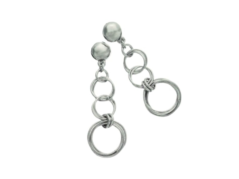 SILVER PENDANT EARRINGS  METROPOLE GIOVANNI RASPINI 9233