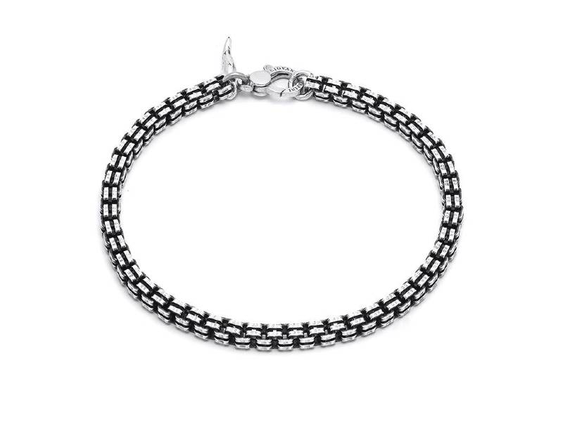 BRACCIALE ARGENTO MAGLIA QUADRA UOMO GIOVANNI RASPINI 11659L