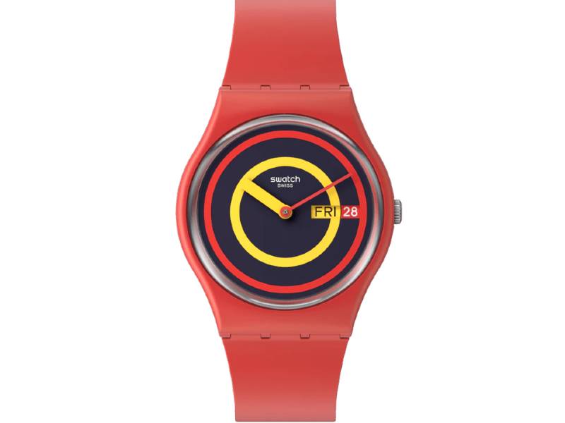SWATCH CONCENTRIC RED SO28R702