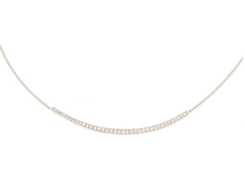 18 KT WHITE GOLD NECKLACE AND DIAMONDS ST.MORITZ MARCO BICEGO CG443-B