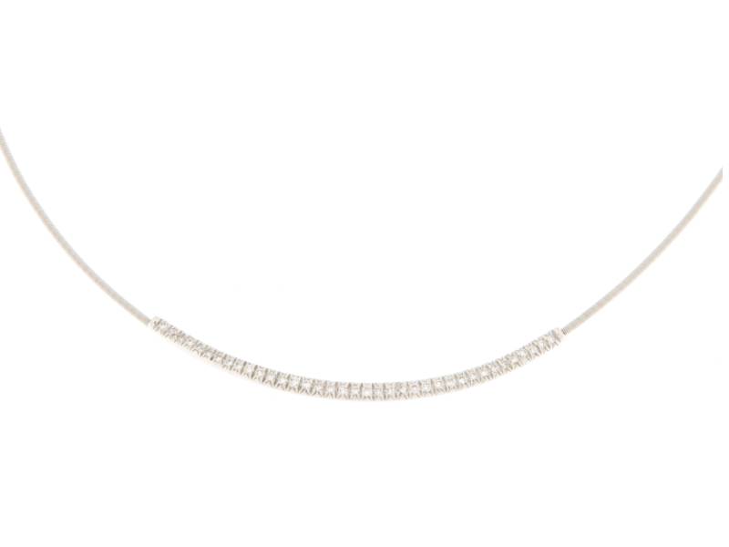 GIROCOLLO IN ORO BIANCO E DIAMANTI ST.MORITZ MARCO BICEGO CG443-B