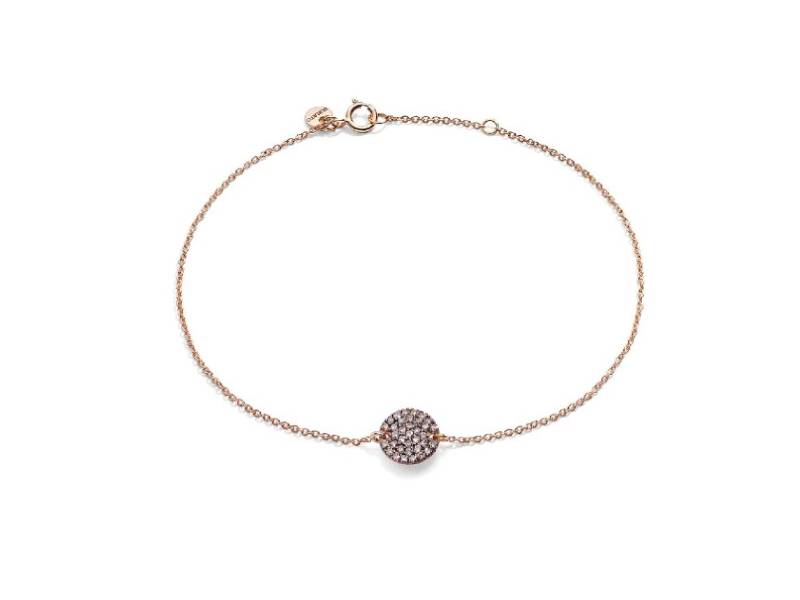 BRACCIALE IN ORO ROSA E PAVE' DI DIAMANTI BIG BROWN DIAMONDS BURATO BN986