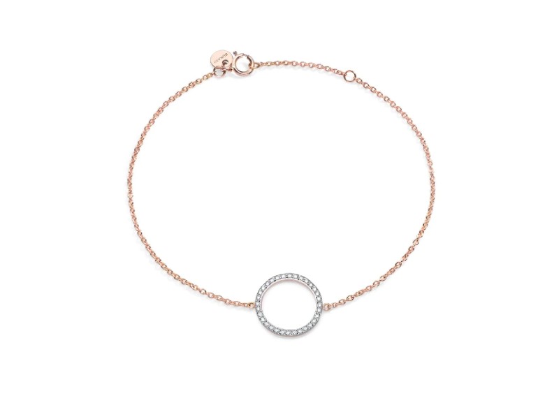 BRACCIALE ORO ROSA DIAMANTI CIRCLE WHITE DIAMONDS BURATO CJ581