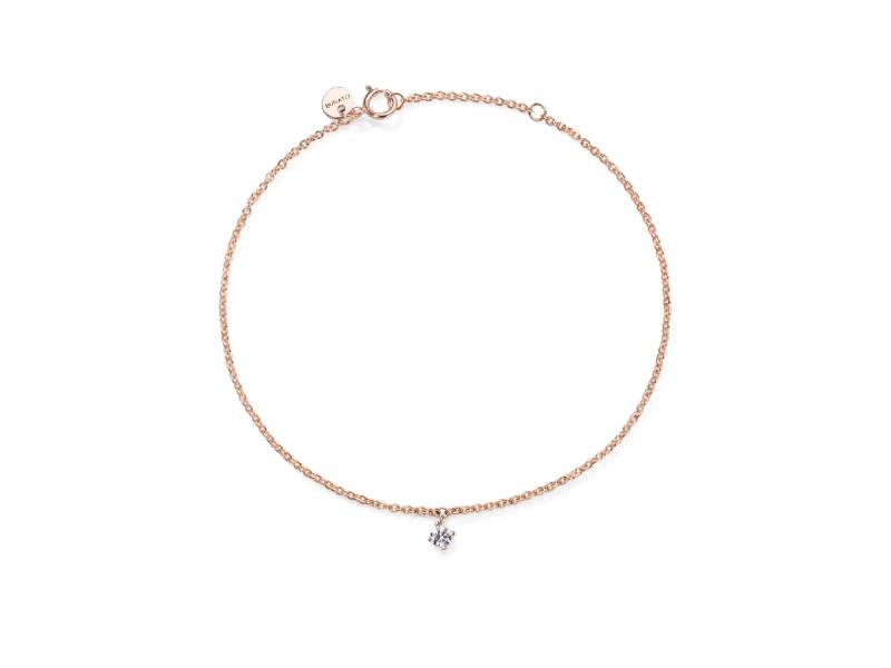 18KT ROSE GOLD BRACELET WITH DIAMOND SOLITAIRE BURATO CL458