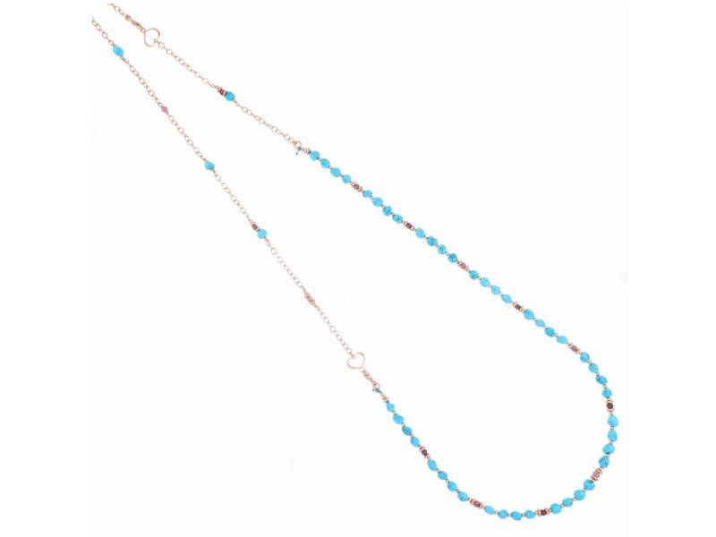 COLLANA DOPPIA TURCHESE E ARGENTO MAMAN ET SOPHIE CLTUR1
