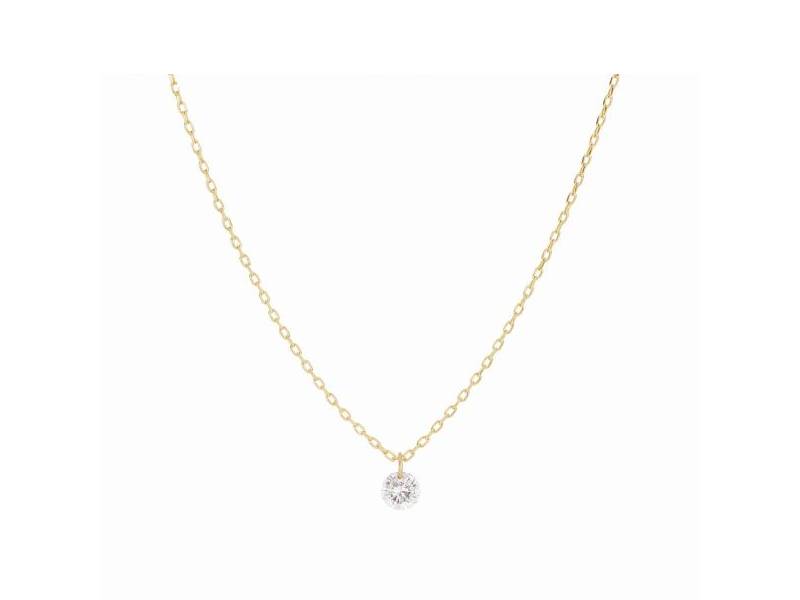18 KT YELLOW GOLD NECKLACE WITH BRILLIANT CUT DIAMOND NUDE DIAMOND MAMAN ET SOPHIE GCNUD10