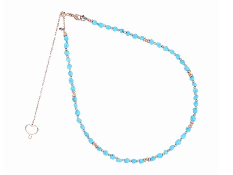 SULVER NECKLACE WITH TURQUOISE MAMAN ET SOPHIE GHTUR