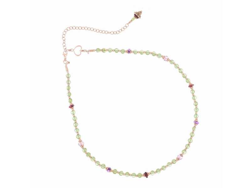 SILVER NECKLACE PERIDOT MAMAN ET SOPHIE GCISF2PR