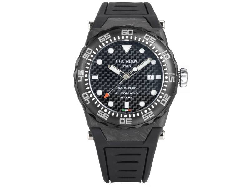 AUTOMATIC MEN'S WATCH CARBON/SILICONE MARE 300MT LOCMAN 0561C09A-CCCBGYSK2