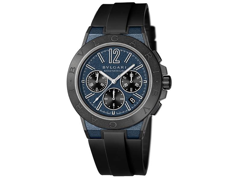 CHRONOGRAPH AUTOMATIC MEN'S WATCH MAGNESIUM/CAUCCIU' DIAGONO BULGARI 102304/DG42C3SMCVDCH