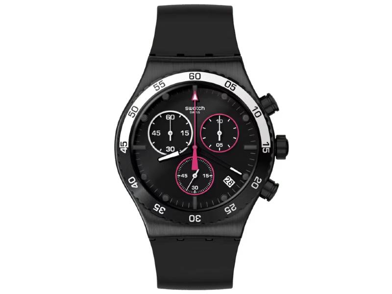 SWATCH IRONY CHRONO MAGENTA AT NIGHT YVB413