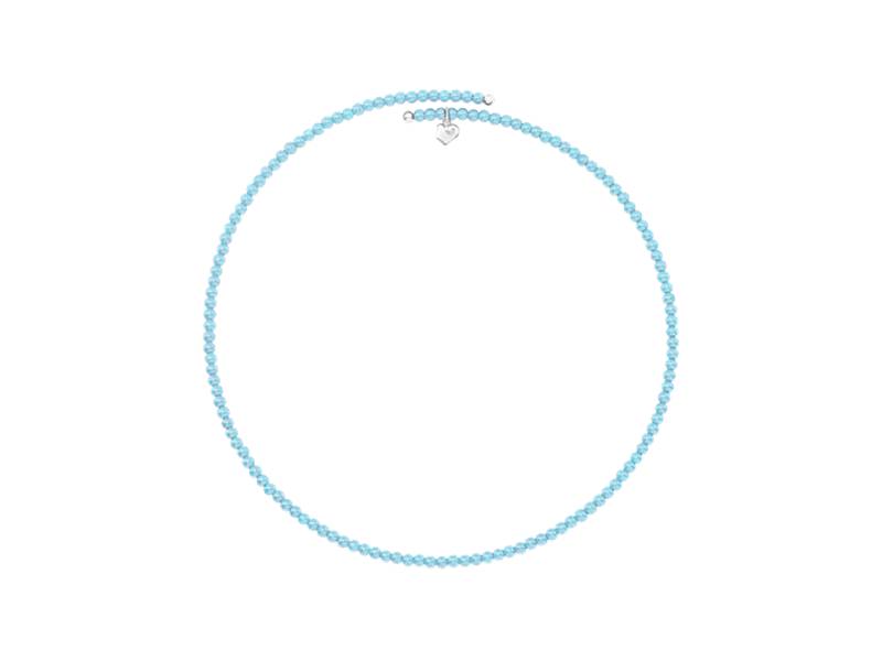 CHOKER IN COMPOUND TURQUOISE AND SILVER ET VOILA' CHANTECLER 42460