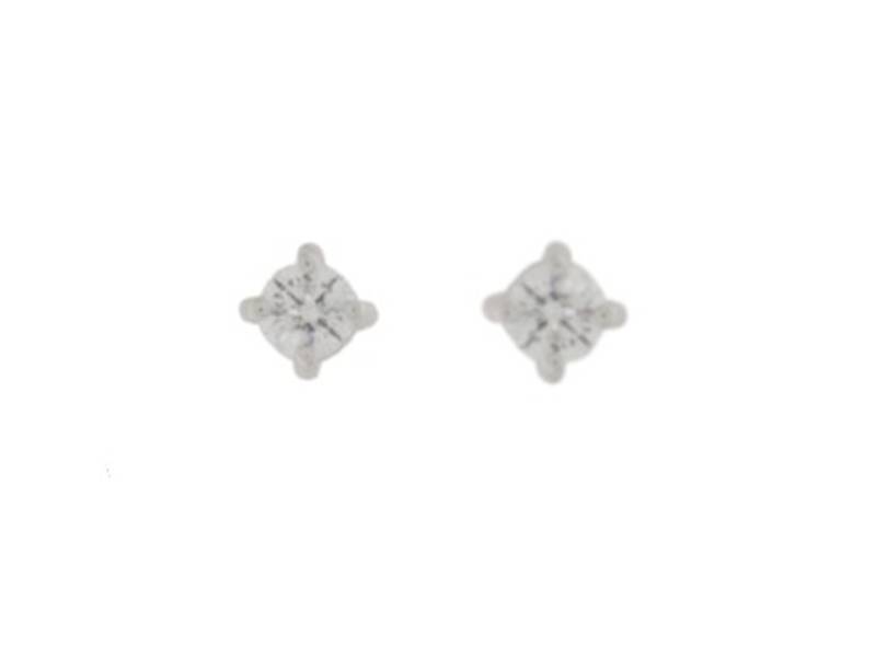 ORECCHINI A LOBO ORO BIANCO DIAMANTI 0.33 G VS1 JUNIORB JB033GVS