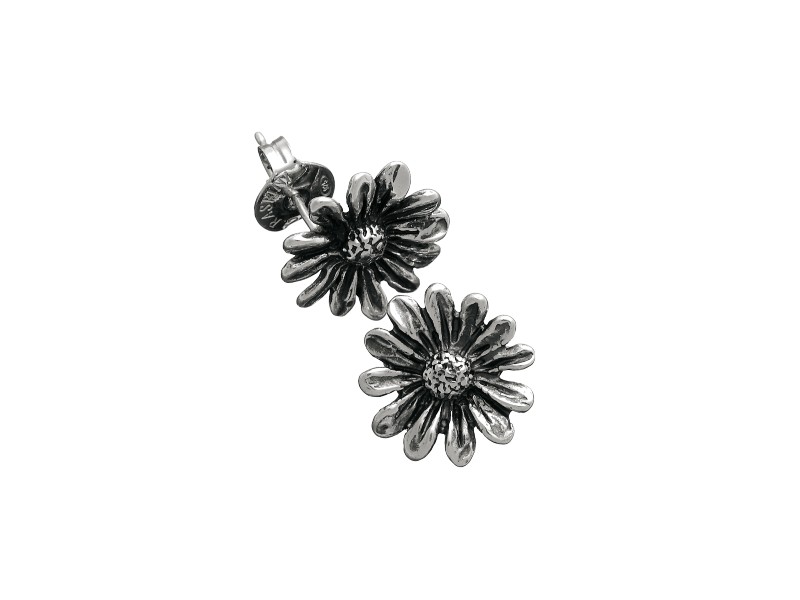 SILVER DAISY EARRINGS MEDIUM GIOVANNI RASPINI 07560