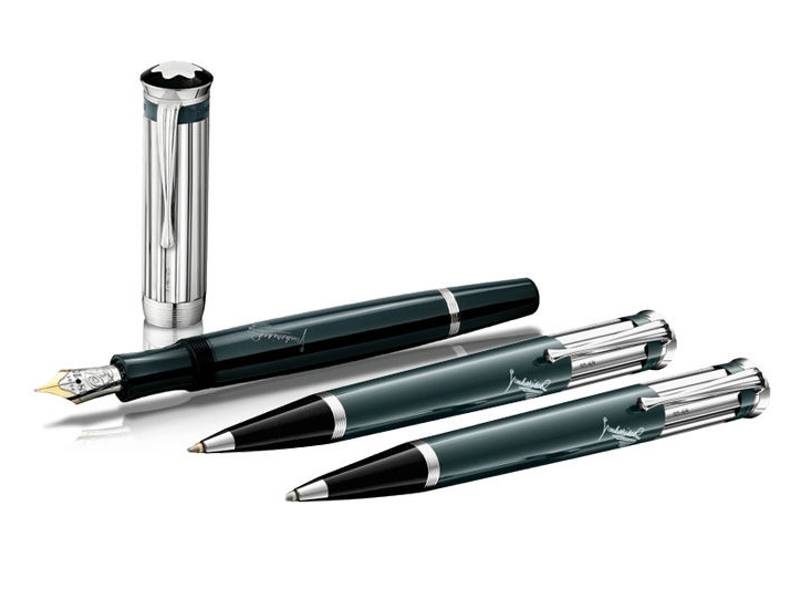 SET FOUNTAIN PEN BALLPOINT AND MECHANICAL PENCIL SPECIAL EDITION CHARLES DICKENS MONTBLANC 6359