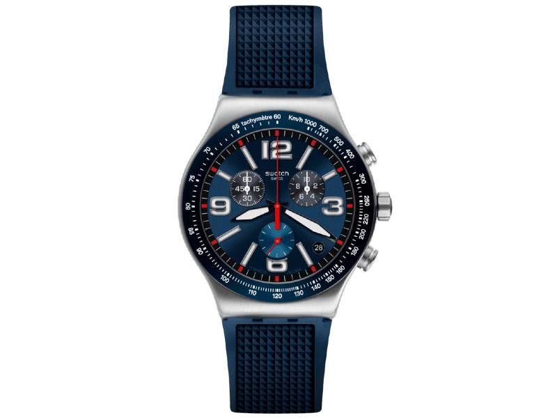 SWATCH IRONY CHRONO BLUE GRID YVS454