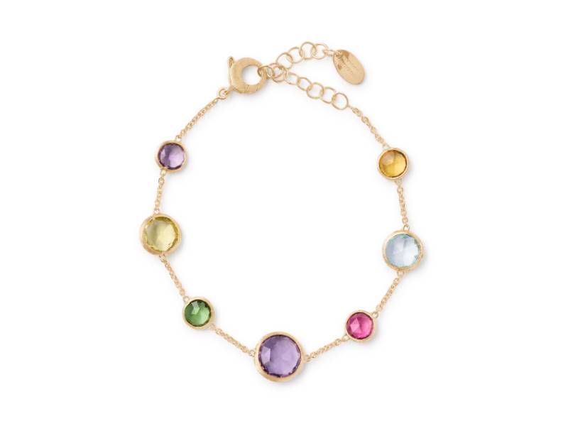 BRACCIALE ORO GIALLO E PIETRE MULTICOLORE JAIPUR COLOUR MARCO BICEGO BB2710 MIX01