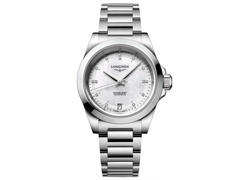 AUTOMATIC WOMEN'S WATCH STEEL/STEEL WITH DIAMAONDS CONQUEST LONGINES L3.430.4.87.6