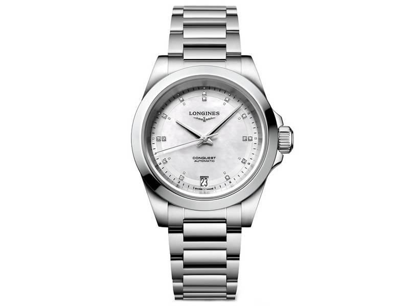 OROLOGIO DONNA AUTOMATICO ACCIAIO/ACCIAIO CON DIAMANTI CONQUEST LONGINES L3.430.4.87.6
