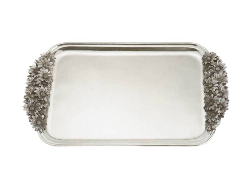 SILVER TRAY DAISIES GIOVANNI RASPINI 1850