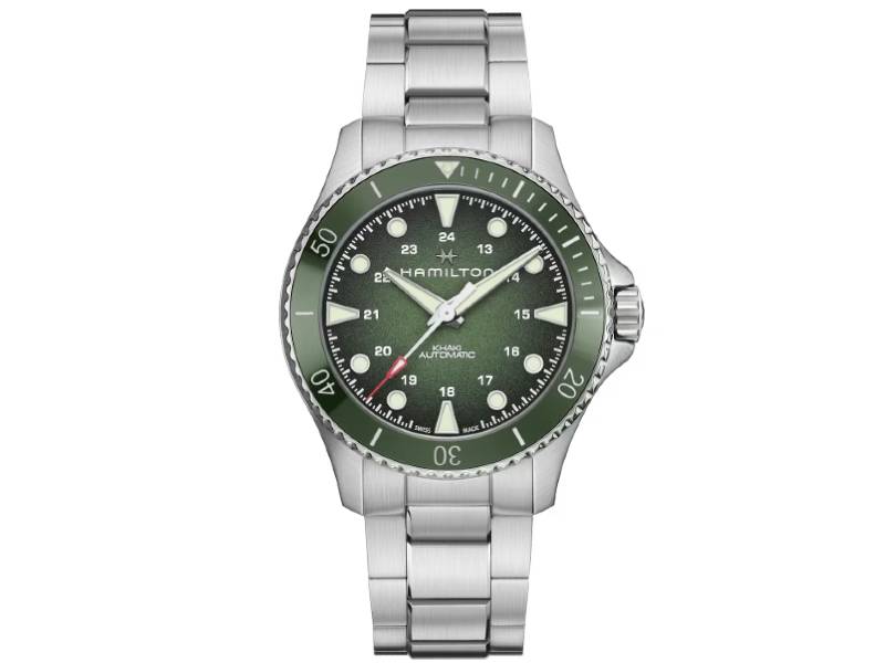 MEN'S WATCH AUTOMATIC STEEL/STEEL KHAKI NAVY SCUBA HAMILTON H82525160