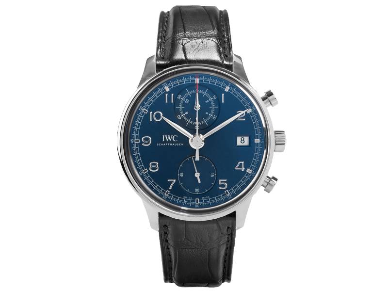 AUTOMATIC MEN'S WATCH STEEL/LEATHER CHRONOGRAPH PORTOGHESE LAUREUS IWC IW390406