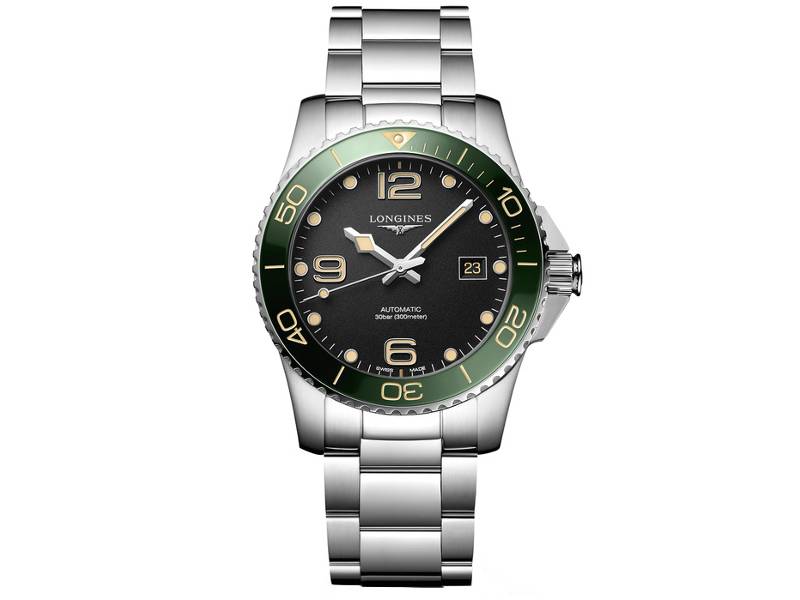 OROLOGIO UOMO AUTOMATICO ACCIAIO/ACCIAIO LUNETTA CERAMICA HYDROCONQUEST LONGINES L3.781.4.05.6