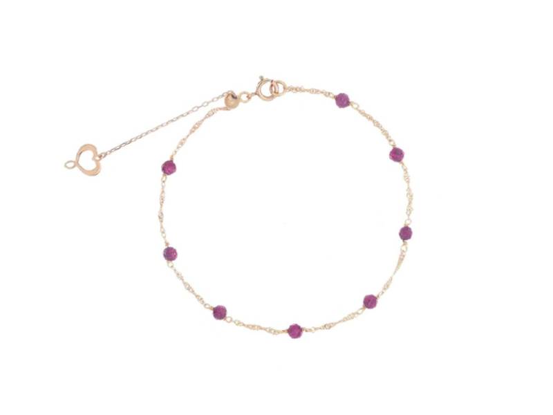 WOMEN'S ROSE GOLD BRACELET WITH RUBIES MAMAN ET SOPHIE BPPTARB