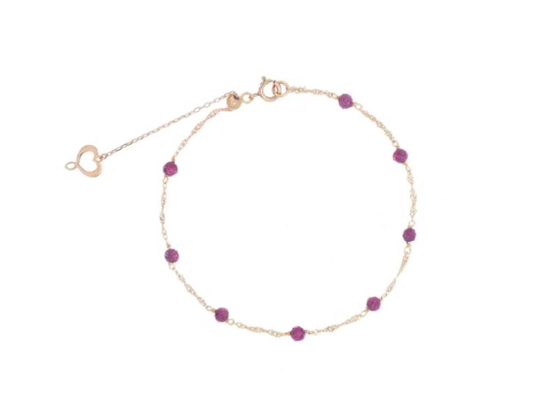 BRACCIALE ORO ROSA CON RUBINI MAMAN ET SOPHIE BPPTARB