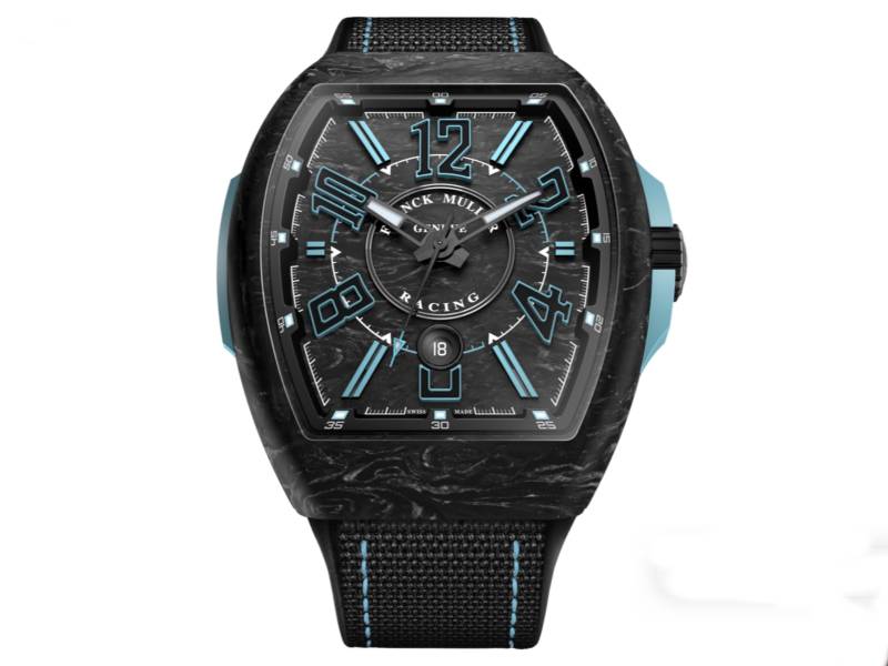 AUTOMATIC MEN'S WATCH CARBON/TISSUTE CARBON KRYPTON RACING VANGUARD FRANCK MULLER V 45 SC DT RCG NR BL