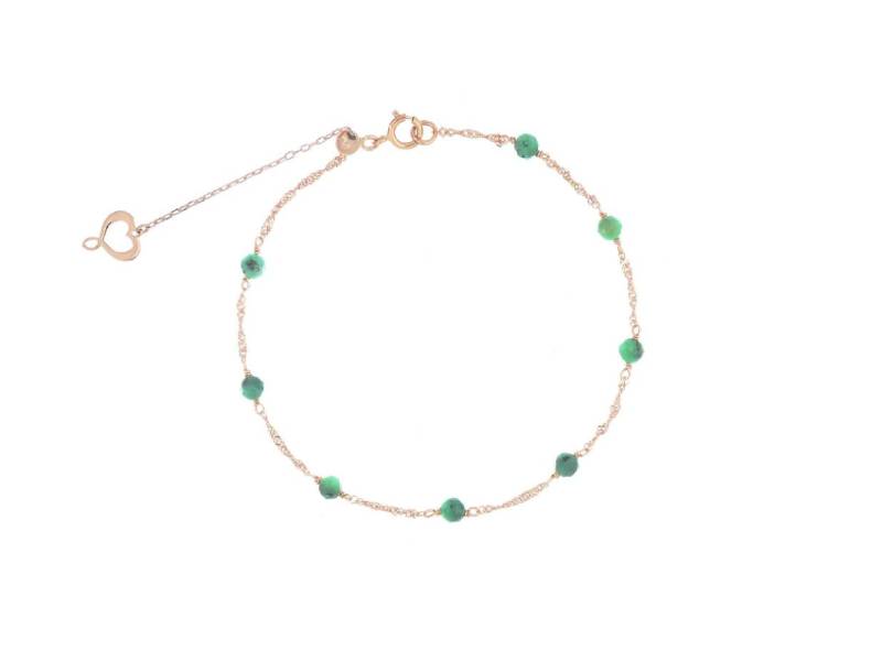 WOMEN'S ROSE GOLD BRACELET WITH EMERALDS MAMAN ET SOPHIE BPPTASM