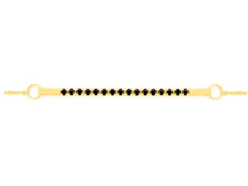 18 KT YELLOW GOLD BRACELET WITH BLACK SPINEL FACET BY11HSC0GYN70